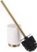 Tendance Toiletborstel Elba - Wit/Goud - H38 x D10 cm - Polyresin