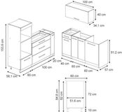 Vicco Keuken Fame-Line, Groen-Goud Landhuis/Wit, 340 cm, WB Marmer