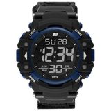 Skechers Herenhorloge, Digitaal, Zwart/Blauw, 55MM