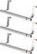 Merkloos Excellent Houseware Deurhanger - Set van 3x stuks - RVS - 25-40 cm uitschuifbaar - keuken