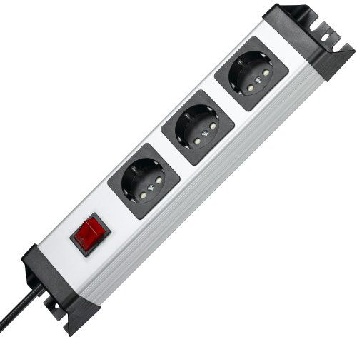 Kopp Powerversal stekkerdoos - 3-voudig met verlichte schakelaar - IP20