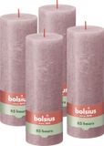 Bolsius Rustieke Kaars - 4 Stuks - Oud Roze - 19cm