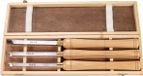 Burins de tour HSS, set de 4, en mallette. Burins en acier pour tour, adaptés au travail du bois