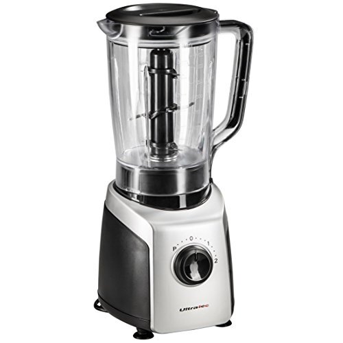 Ultratec Power blender 2,0 liter, BPA-vrij, 1500 W, 28.000 omwentelingen/min, 6 messen van roestvrij staal, inclusief stamper Wit/Zwart