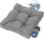 Beautissu BeauFlair – Outdoor Lounge Zitkussen 70x70cm – Tuinkussen 10cm dik – Hoes Vuil & Waterafstotend – Lichtgrijs