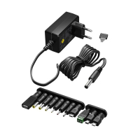 DR Universele adapter regelbaar 3V tot 12V (12V, 2.25A, 27W Max, 123accu huismerk)