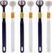 Brosse à dents 6 Pack 3 faces, Brosse à dents triple face avec poils souples, Brosse à dents de voyage, Brosse souple à quatre faces en mode nettoyage, Brosse pour adultes et enfants, Kit de soins dentaires