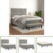 vidaXL Boxspring met matras stof lichtgrijs 140x190 cm