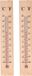Merkloos / Sans marque Humbert Und Brandt Gmbh Thermometer - 2x - voor binnen en buiten - hout - 40 x 7 cm - Celsius/Fahrenheit