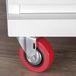 Emuca Lot van 4 wielen Slip 2 Red met montageplaat, diameter 75mm, Staal en Plastic