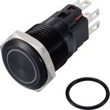 TRU COMPONENTS TC-12647460 Drukschakelaar 250 V/AC 3 A 1x uit/(aan) IP65 RGB Continu Aluminium (geëloxeerd) 1 stuk(s)