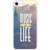 iPhone 8 Bedrukt siliconen hoesje Music is life