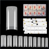 Goodbitz® - Nageltips - 500 stuks - Square - Nailtips - Nepnagels - Kunstnagels - Plaknagels - Nageltips naturel