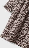NAME IT NMFLEOANA LS DRESS Jurk Meisjes Panterprint Lange Mouw Katoen Violet Maat 98