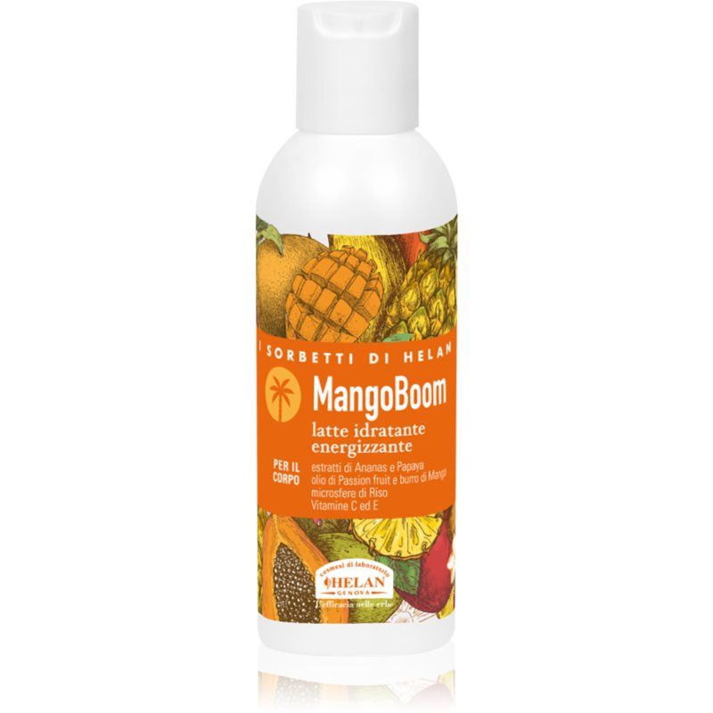 Helan, I Sorbetti MangoBoom Hydraterende lichaamscrème, droge huid, vloeibare lichaamscrème, voor dames en heren, verfrissend met ananas, papaja en vitamine C, lichaamsmelk, geurend, vitamine E, 150