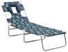 Fauteuil pliant avec dossier réglable et appui-tête