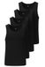 Schiesser Uncover 4-pack Zwart Heren T-shirts Ronde Hals Mouwloos Katoen Elastaan XXL