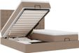 vidaXL Lit plateforme avec matelas et LED 200x200cm Similicuir Cappuccino