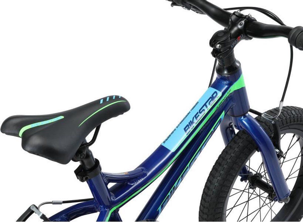 BIKESTAR Kinderfiets Alu Mountain 16 inch - Blauw/Groen - 2022