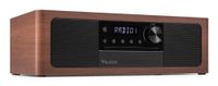 Audizio Lunata Radio internet DAB+ FM Bluetooth CD USB LCD Noir/Marron Foncé