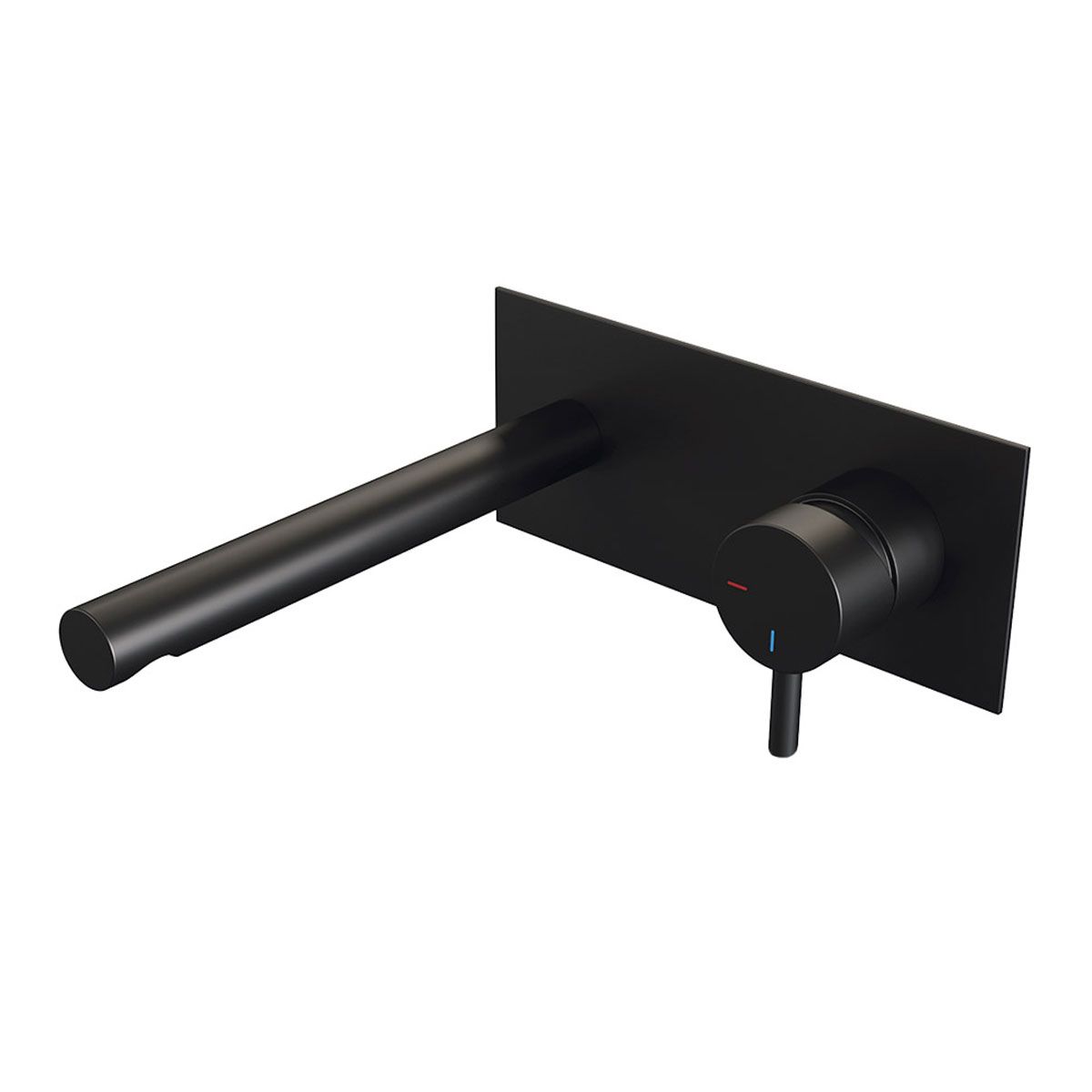 Brauer Wastafelkraan Inbouw Black Edition S5 Coldstart Mengkraan Rond Mat Zwart 1 Greeps met Achterplaat