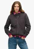 Superdry Dames Hoodie met Rits en Borgvoering - Bison Black - UK16/EU44