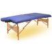 Master Massage Brady Mobil Massaligstoel, cosmetica-ligstoel, therapiebed, inklapbaar met sfeerverlichting, hout, blauw, 69 cm