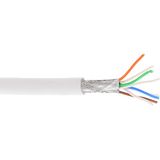InLine S/FTP CAT6a 10 Gigabit netwerkkabel met flexibele aders - AWG26 - LSZH / wit - 100 meter
