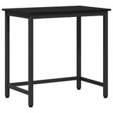vidaXL Tafel Zwart Eiken 100 x 50 x 76,5 cm Engineered hout en staal