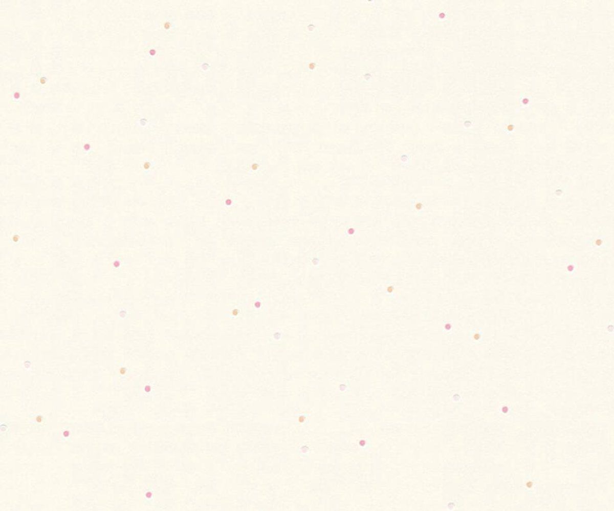 A.S. Création STIPPEN BEHANG - Roze Wit - Kinderkamer - AS Creation Boys & Girls 6 - Papier - 4000776219459