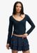 Superdry Athletic Essential Lange Mouw Top met Plooien Dames Lange mouwen shirts Katoen Elastaan eclipse navy Maat 8