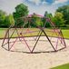 VESKA DomeClimber Kinder Klimkoepel 360x360x180cm, Geodome 12FT - Antraciet/Roze