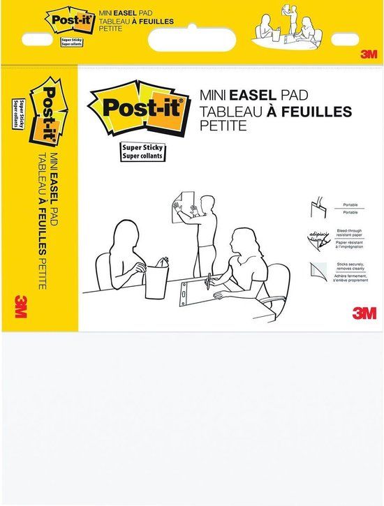 Post-it Super Sticky Mini Flipchart - 381 x 457 mm - White