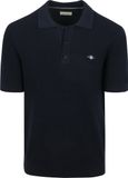Gant Knitted Poloshirt Donkerblauw (navy) - Maat XXL - Heren