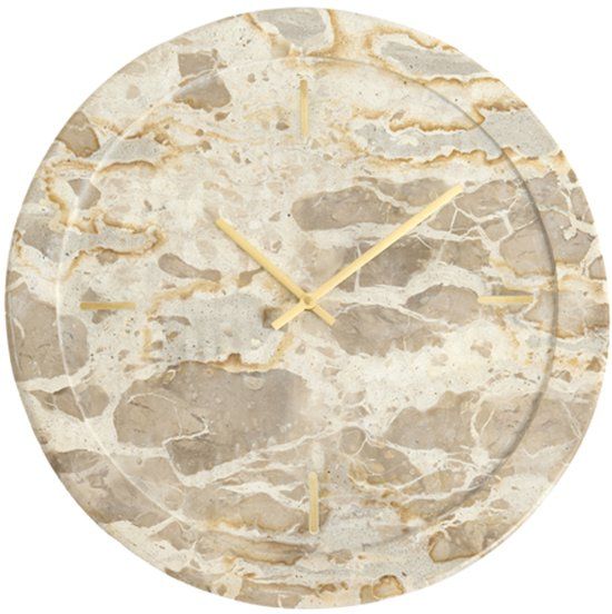 Light & Living Klok Ø41 cm SISTELO marmer taupe