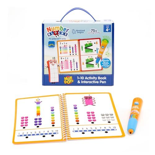 Learning Resources Hot Dots Numberblocks 1–10 Activity Guide and Interactive Pen, Includes 75+ Activities, Numberblocks Gifts, Ages 4+