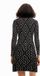 Desigual Jurk Dames Zwart Zebraprint Katoen Lange Mouw Casual XS
