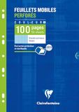Etui Clairefontaine Etui met gekleurde losse bladen A4 50 geperforeerde bladen geruit Séyès