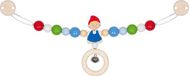 Goki Baby Kinderwagenspanner: JONGEN L40cm, met clips, hout, in vensterdoos