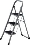 Merkloos SONGMICS 3-sporten ladder, vouwladder, 150 kg, staal, grijs en zwart