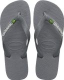Havaianas Brasil Logo Heren Slippers - Steel Grey/Steel Grey - Maat 39/40