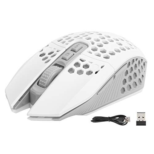 Lazmin112 Honeycomb Design Draadloze Gaming Muis - Wit