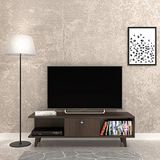 Homemania Tv-kast decoratie – modern, met deuren, plank – voor woonkamer – eiken van scharnierende plaat, kunststof, 135 x 40 x 40 cm