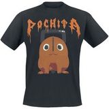 Chainsaw Man - Anime T-shirt - Pochita The Chainsaw Devil - S tot XXL - voor Mannen - zwart