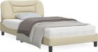 Maison Exclusive - Cadre de lit sans matelas "Hvar" Crème 100x200 cm Tissu