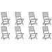 VidaXL Tuinstoelen 8 stuks Acaciahout