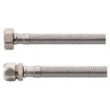 Riko Tuyau de raccordement flexible en acier inoxydable - Kiwa - 1/2" BI x 12mm Knel - 35cm