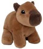 Nature Planet Knuffeldier Capybara - zachte pluche stof - veel details - bruin - 13 cm - Cadeau - Kinderen
