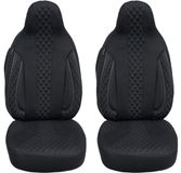 Bremer Sitzbezüge Autostoelhoezenset voor Seat Leon BJ 2005-12 – Stoelhoezen voor bestuurder en passagier in Zwart