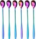 Ibenzoa® Luxe Jeu de cuillères doré pour café, dessert et cocktails, set de 6 pièces, 22 cm de long, acier inoxydable